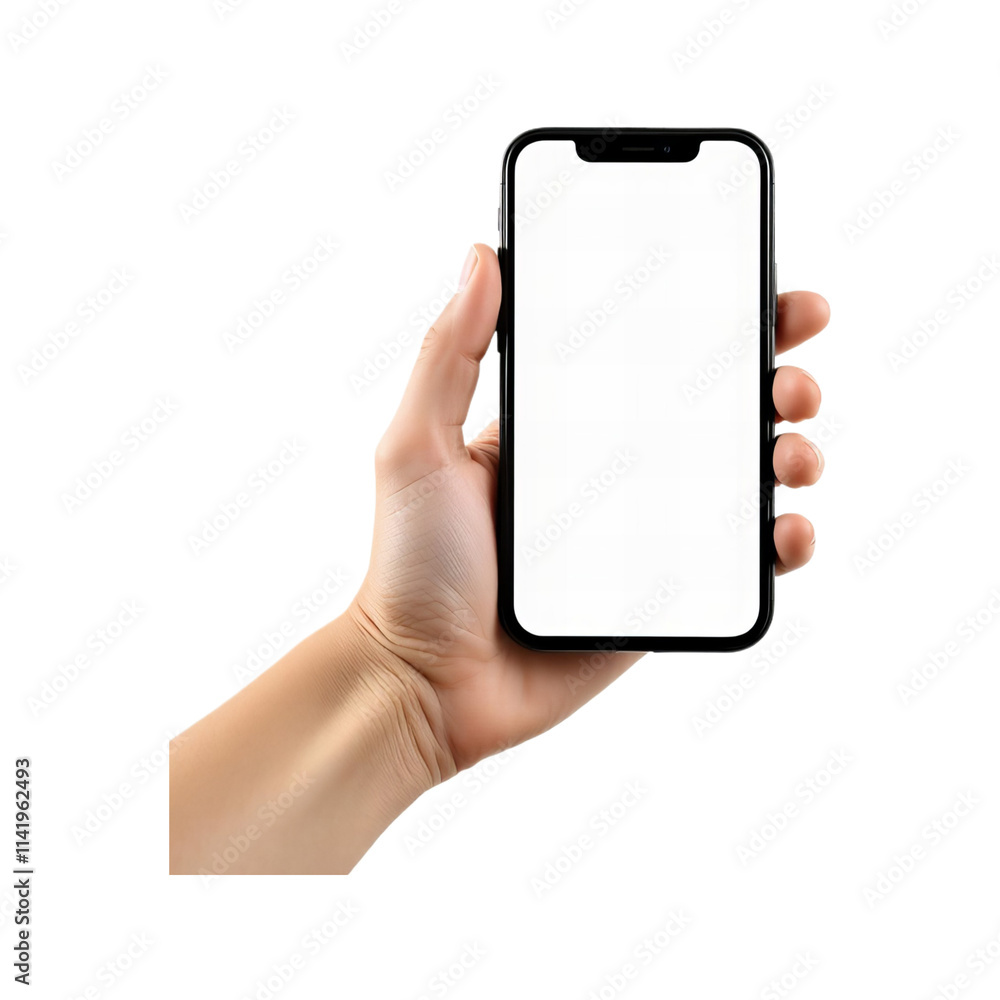 Hand Holding a Mobile Phone, Blank Mobile Phone Mockup PNG Hand Holding a Mobile Phone, Blank Mobile Phone Mockup PNG