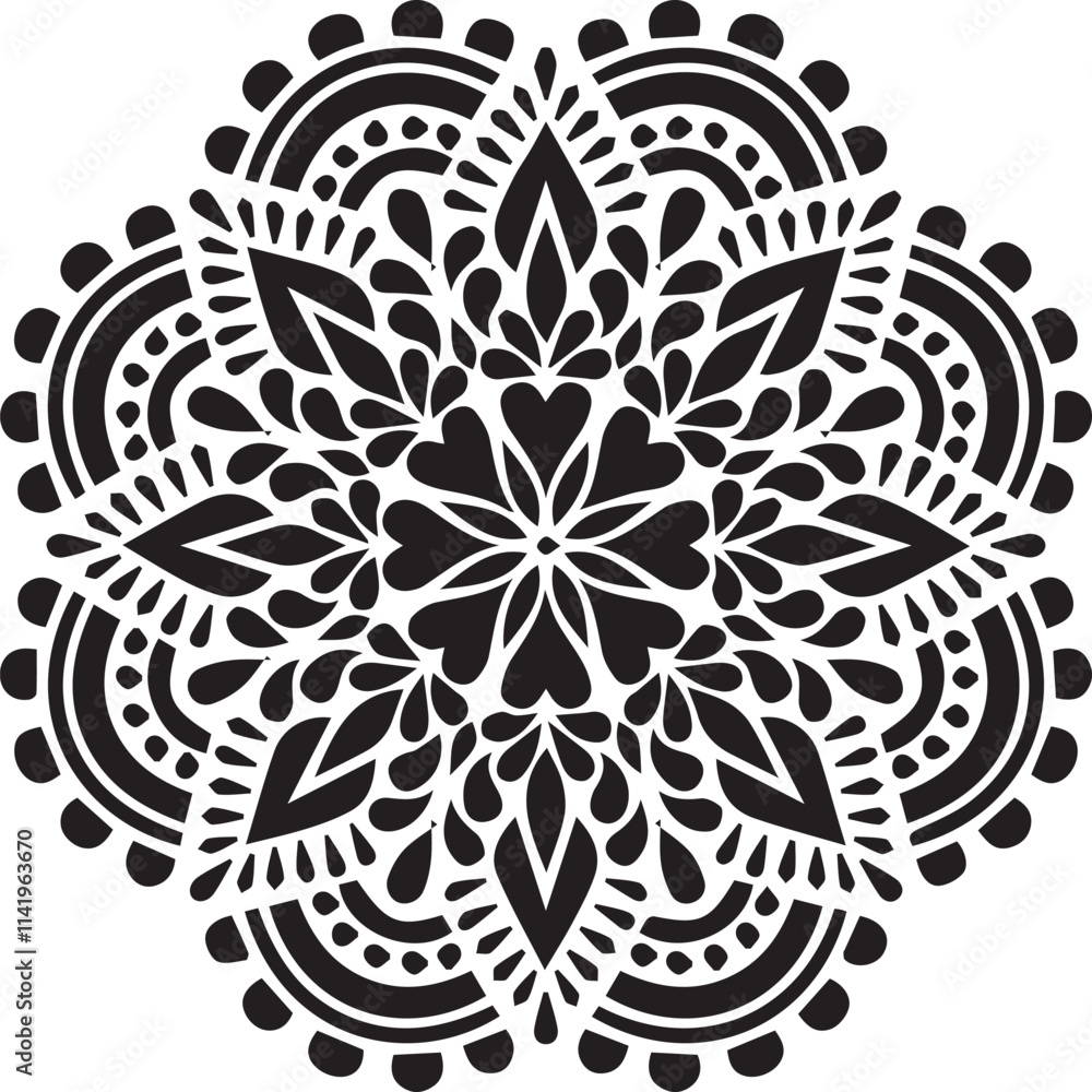 Beautiful flower art and mandala vector design Beautiful flower art and mandala vector design