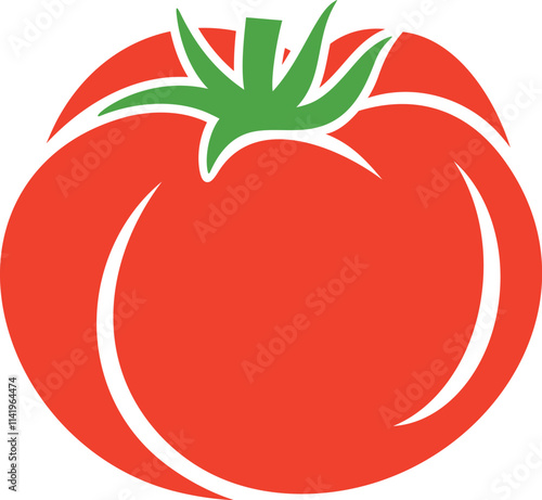 Tomato logo. Isolated tomato on white background
