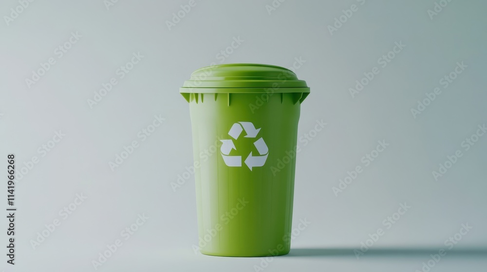 Bright Green Recycling Trash Can Bright Green Recycling Trash Can