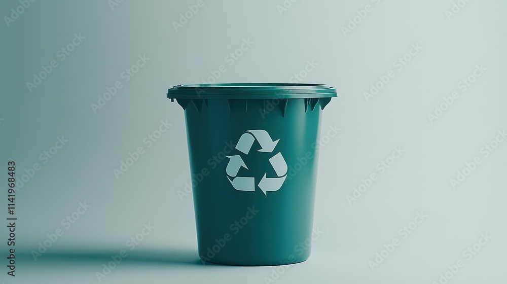 Minimalistic Green Trash Bin Design Minimalistic Green Trash Bin Design
