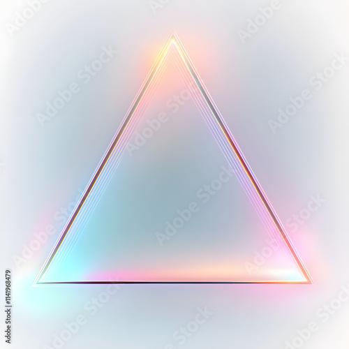 abstract neon triangle 