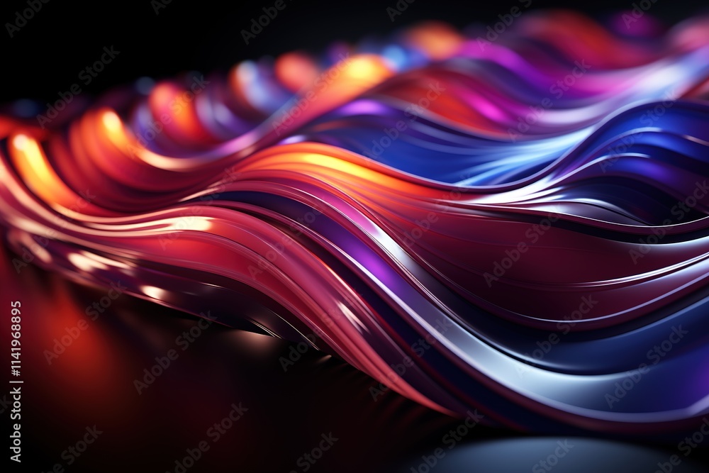 Abstract fluid waves in vibrant purple and orange tones with smooth textures and dynamic lighting, modern digital art design Abstract fluid waves in vibrant purple and orange tones with smooth textures and dynamic lighting, modern digital art design