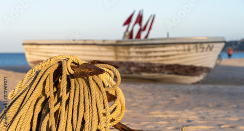 Obraz na płótnie kleine Boote und Kähne, Rügen, Mecklenburg-Vorpommern, Deutschland w salonie