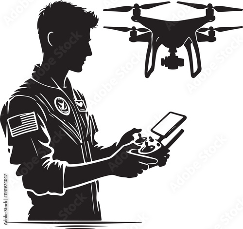 Drone Controller Vector Illustration