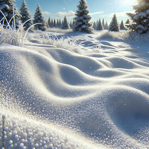 christmas tree in snow