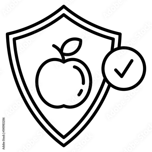 safety food single icon