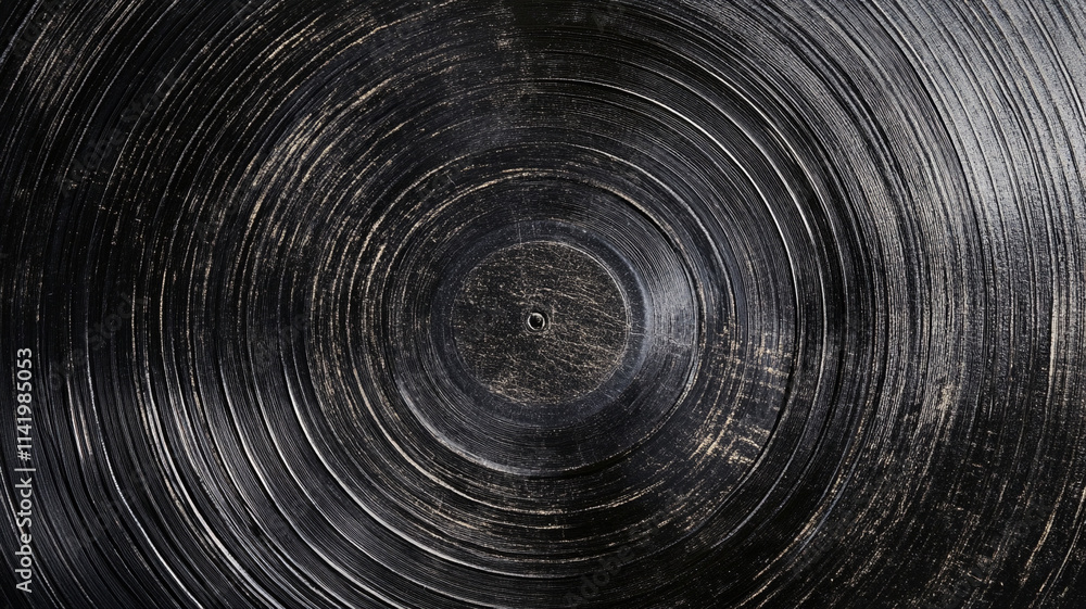 Fototapeta premium Circular Black Metal Texture 