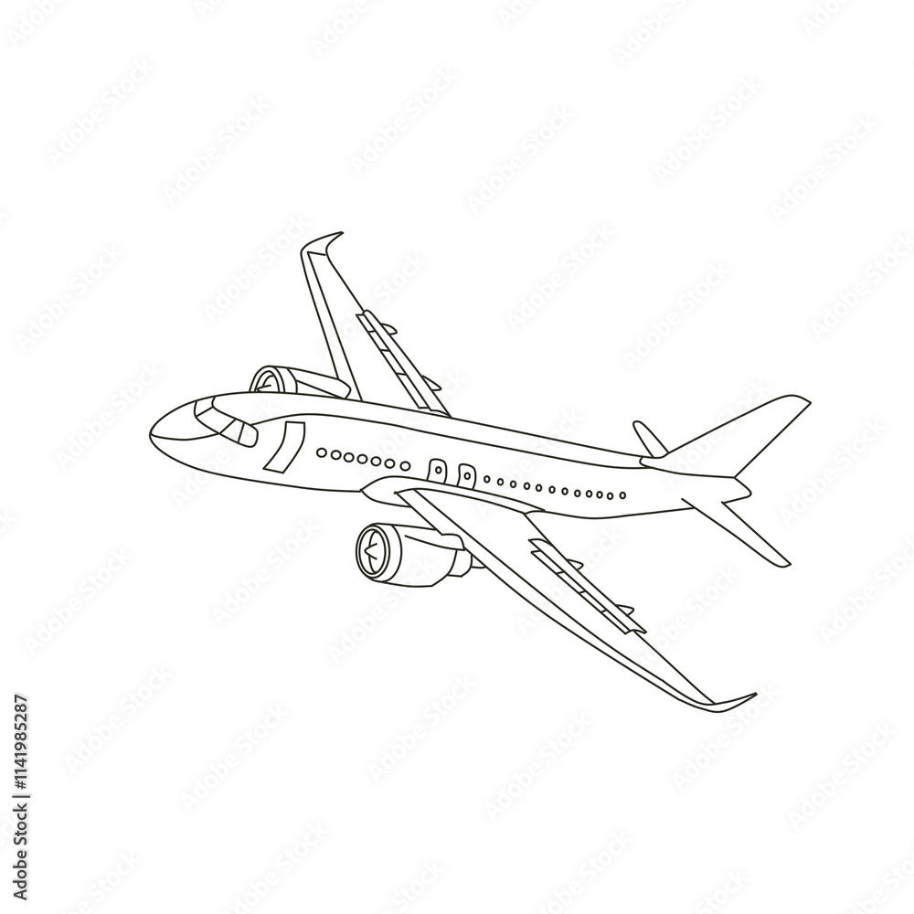 airplane outline, transparan background airplane outline, transparan background