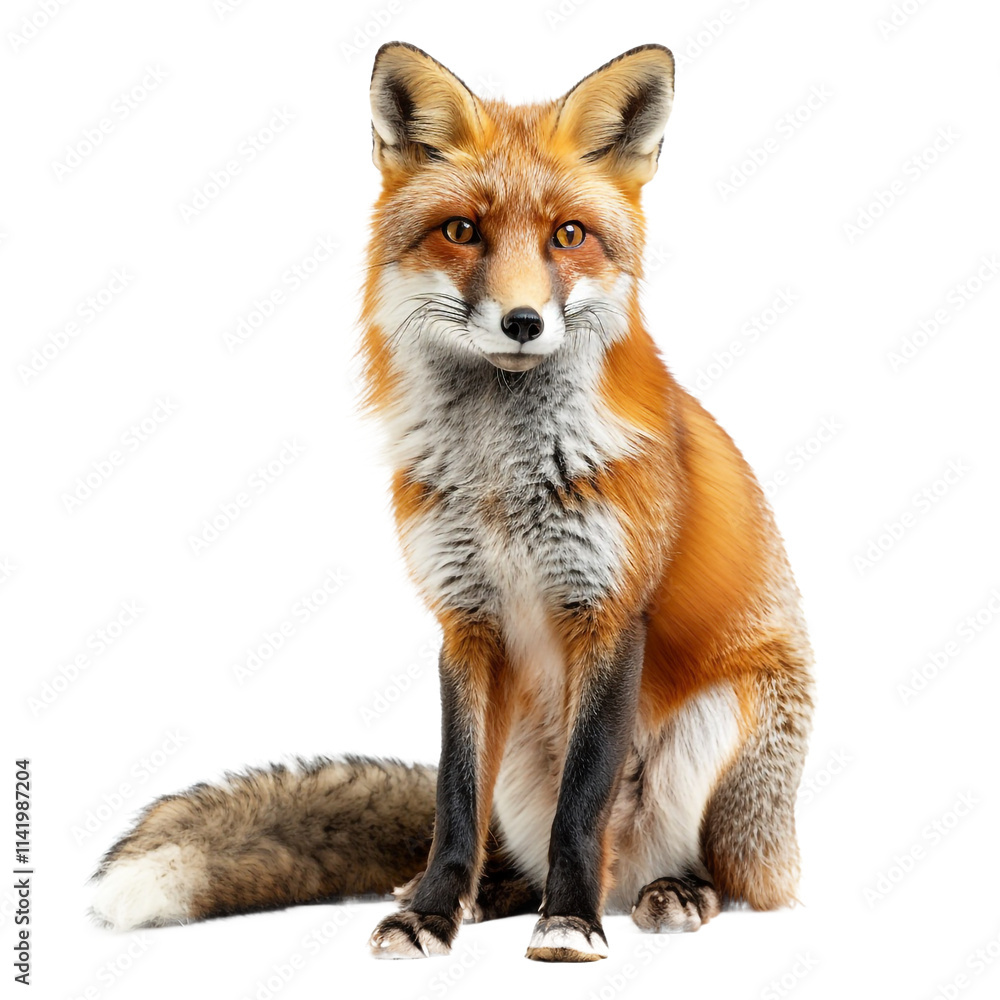 Fototapeta premium Foxy Design on Transparent Background
