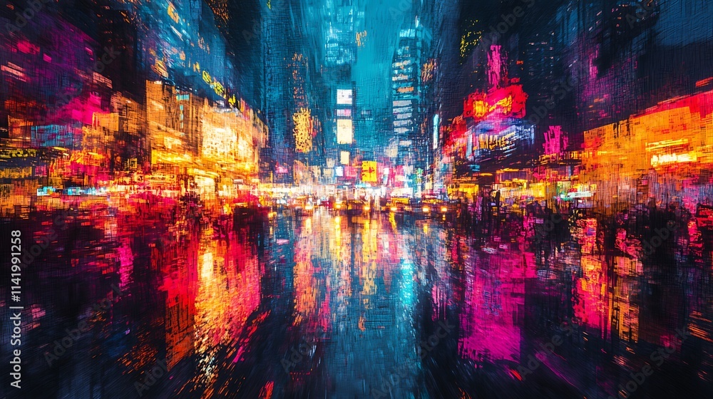 Fototapeta premium Colorful city and building illustrations