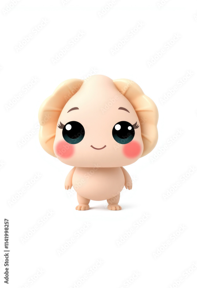 3D Chibi Scallop Flashcards Clipart. Suitable for animal flashcard, alphabet flashcards, Montessori Flashcards. Isolated on white background 3D Chibi Scallop Flashcards Clipart. Suitable for animal flashcard, alphabet flashcards, Montessori Flashcards. Isolated on white background
