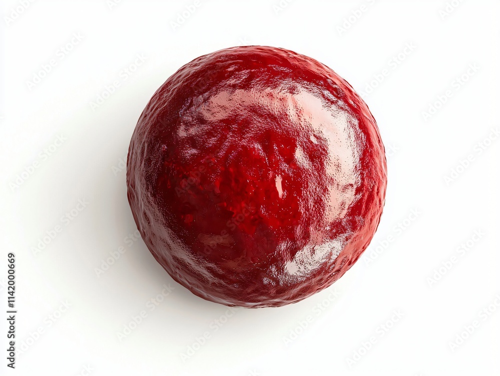 Glossy Red Sphere Abstract Orb Isolated on White Glossy Red Sphere Abstract Orb Isolated on White