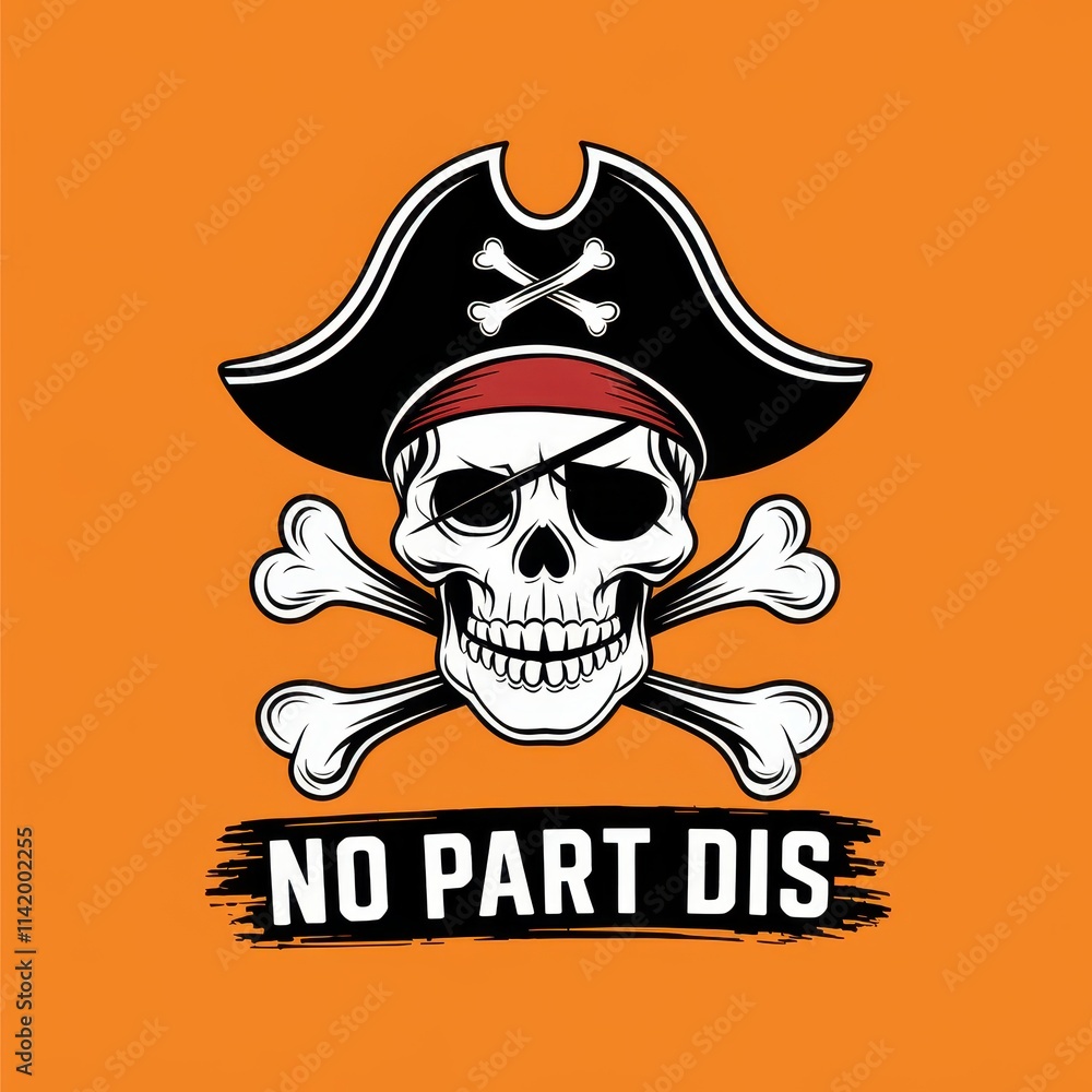 Fototapeta premium Pirate Skull Crossbones No Part Dis