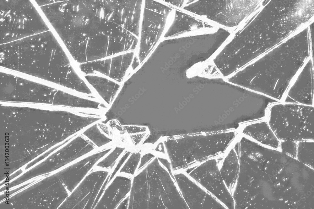 Obraz premium PNG Shattered glass transparent microphone crystal.