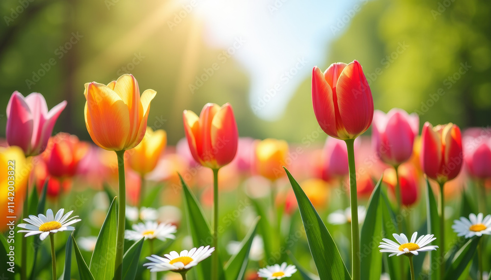 Springtime Blooms: A Colorful Garden