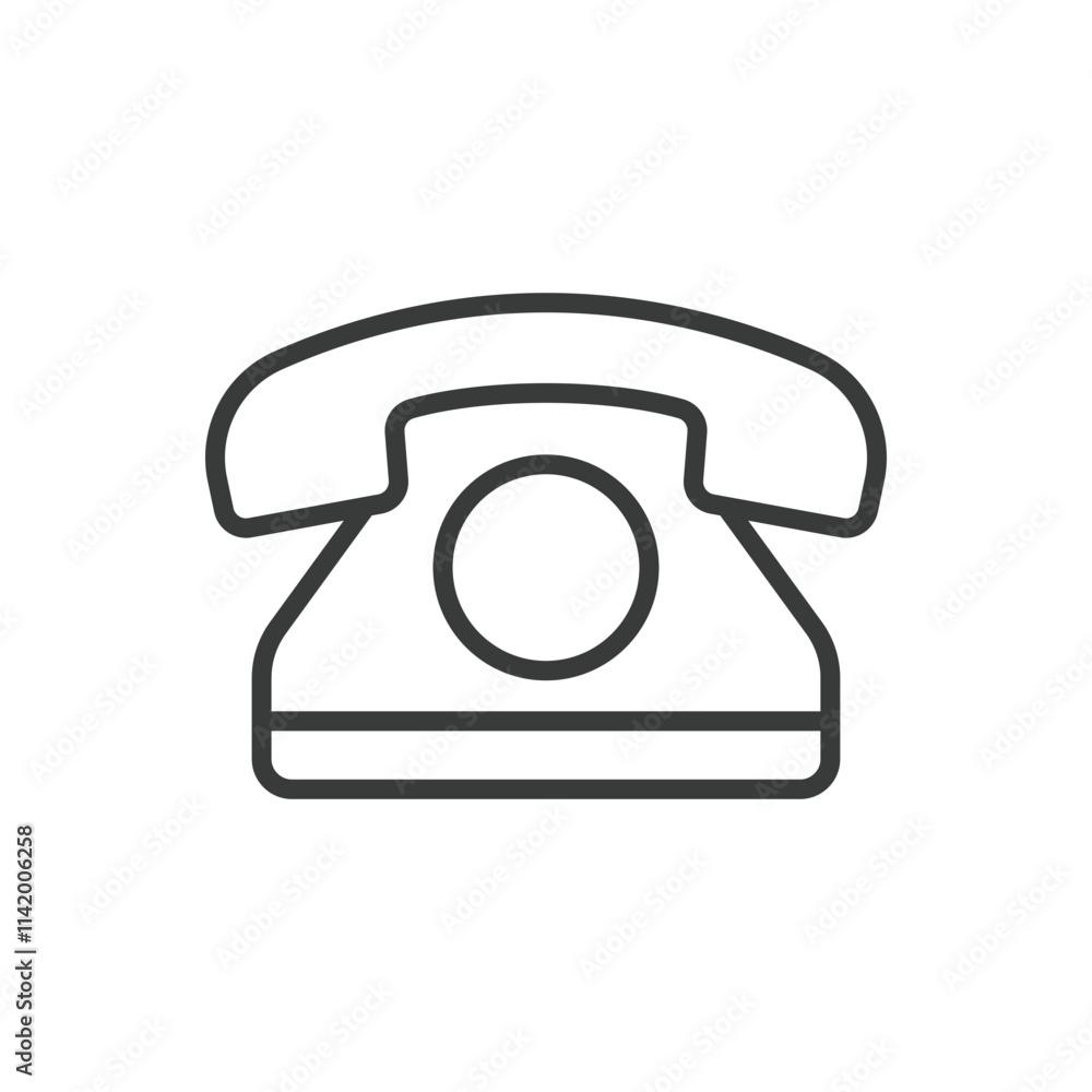 Old phone, icon in line design. Old, phone, vintage, retro, communication, classic, dial on white background vector. Old phone editable stroke icon Old phone, icon in line design. Old, phone, vintage, retro, communication, classic, dial on white background vector. Old phone editable stroke icon