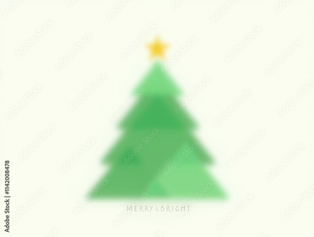 Geometric Christmas Tree with Overlapping Shapes and Holiday Accents Geometric Christmas Tree with Overlapping Shapes and Holiday Accents