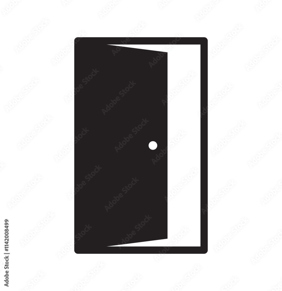 Door Icon in trendy flat style isolated on grey background. Open door symbol for your web site design, logo, app, UI. Vector illustration, EPS10. Door Icon in trendy flat style isolated on grey background. Open door symbol for your web site design, logo, app, UI. Vector illustration, EPS10.