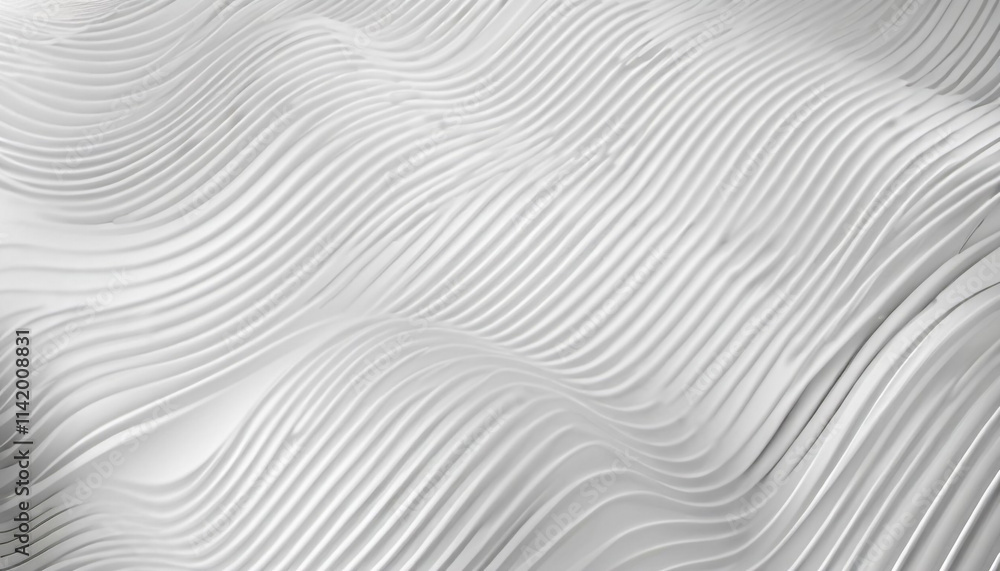 Abstract Minimalist Silver Waves: A Smooth Parametric Design Abstract Minimalist Silver Waves: A Smooth Parametric Design