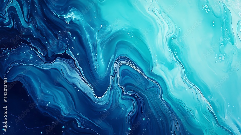 Swirling blue hues digital abstract art dynamic fluid patterns.. AI Generated Swirling blue hues digital abstract art dynamic fluid patterns.. AI Generated