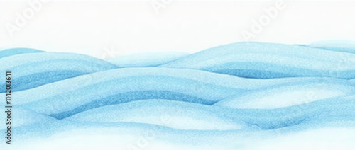 Wintery Waves Christmas Card with Icy Blue Horizontal Lines Symbolizing Undulating Snow