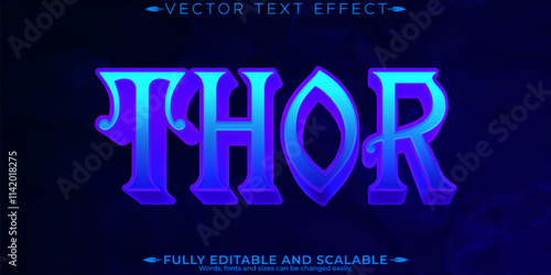 Thor editable text effect, editable viking and norse text style