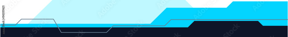 Fototapeta premium Futuristic Tech Footer Modern Illustration