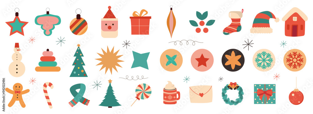 Christmas modern minimalist style elements.Xmas Tree Geometry: Modern Christmas Elements in Vibrant Flat Cartoon Illustration.Modern Holiday Decor: Christmas Elements with Minimalist Geometric Style Christmas modern minimalist style elements.Xmas Tree Geometry: Modern Christmas Elements in Vibrant Flat Cartoon Illustration.Modern Holiday Decor: Christmas Elements with Minimalist Geometric Style