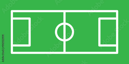 Football soccer field line contour background icon. Football field graphic design, perfect for education or examples.