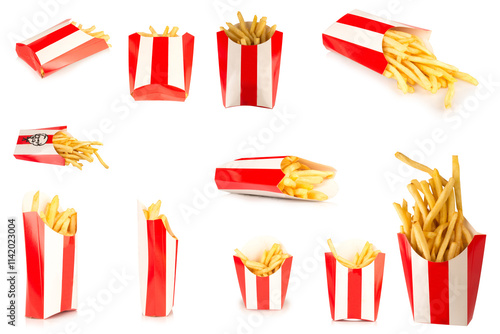 French Fries Box fastfood potato photo