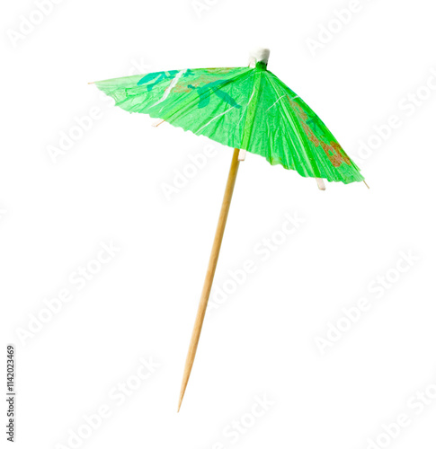 Cocktail umbrella isolated on white
