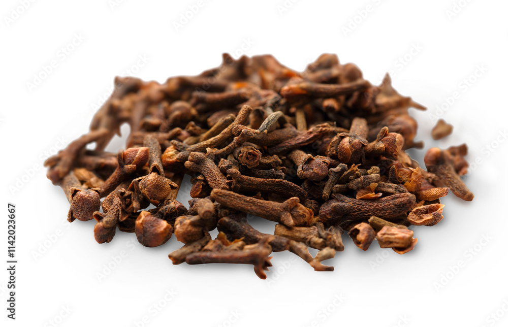 Cloves seeds isolated on white Cloves seeds isolated on white