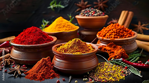 Fototapeta Naklejka Na Ścianę i Meble -  Indian spices for meny food tasty