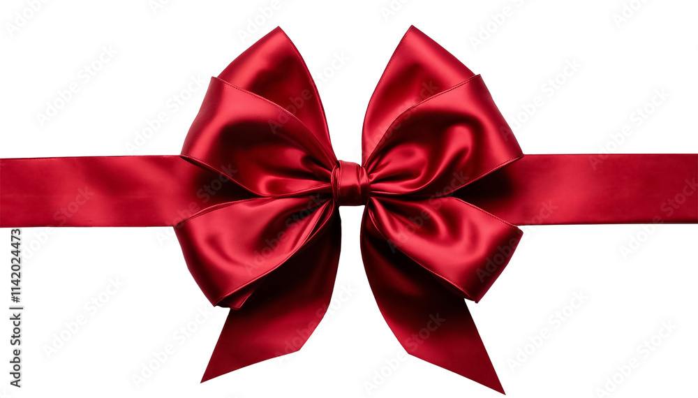 red satin bow tied from a ribbon on a transparent background. satin gift ribbon tied in a bow in PNG format red satin bow tied from a ribbon on a transparent background. satin gift ribbon tied in a bow in PNG format