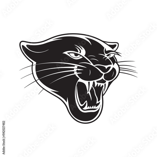 Black panther head Vector art