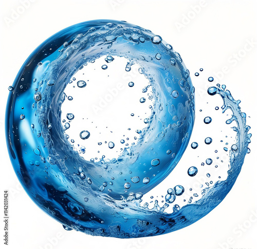 A water background image of bubbles and waves photo