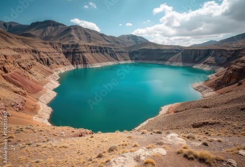 Mountain Lake Turquoise Waters Scenic View 