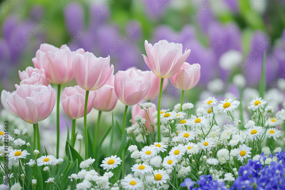 Obraz premium 春の花壇のイメージ