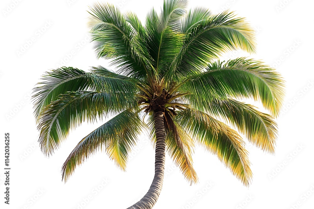 Obraz premium Coconut tree isolated on white background.