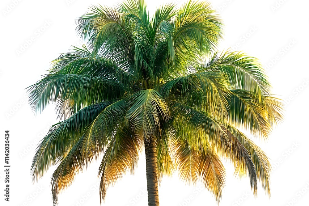 Obraz premium Coconut tree isolated on white background.