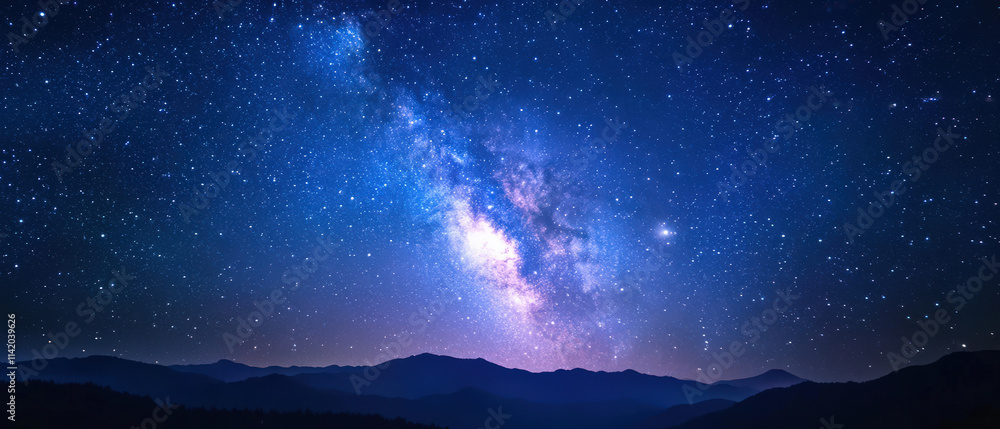 A beautiful night sky with a large star in the middle A beautiful night sky with a large star in the middle