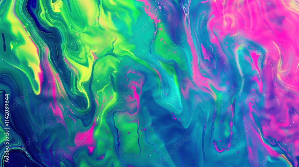 Hypnotic swirl of neon shades creates a mesmerizing abstract backdrop Hypnotic swirl of neon shades creates a mesmerizing abstract backdrop
