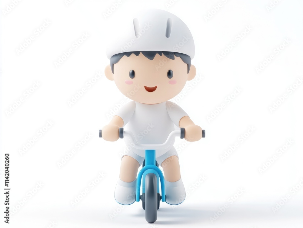 Child rides blue bicycle in a playful and cheerful way, showcasing fun and joy during outdoor activity Child rides blue bicycle in a playful and cheerful way, showcasing fun and joy during outdoor activity