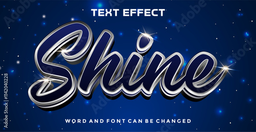 Shine editable text effect