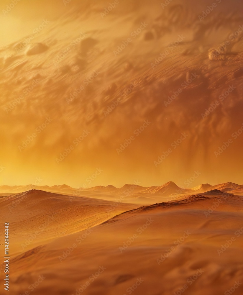 Naklejka premium Gradient of orange and yellow hues blending into a warm golden brown, color gradient, earthy feel