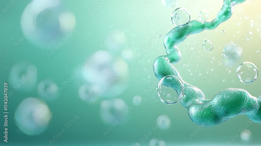 Digital art close-up bubbles rising in a vibrant abstract water and fluid dynamics scene Digital art close-up bubbles rising in a vibrant abstract water and fluid dynamics scene