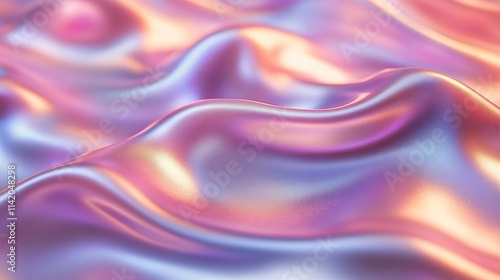 Wallpaper Mural Abstract iridescent pink and purple flowing waves. Torontodigital.ca