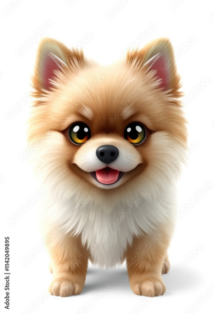 Montessori Flashcards Clipart Kawaii Keeshond Dog Clipart isolated on a white background. Suitable for animal flashcard, alphabet flashcards Montessori Flashcards Clipart Kawaii Keeshond Dog Clipart isolated on a white background. Suitable for animal flashcard, alphabet flashcards