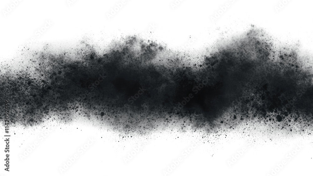 Fototapeta premium PNG Abstract shapes with soft and noise edges background black dark.